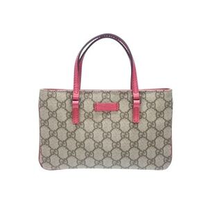 GUCCI handbag GG leather Beige Tan pink